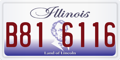 IL license plate B816116