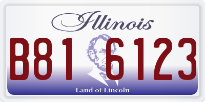IL license plate B816123
