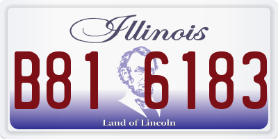 IL license plate B816183