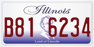 IL license plate B816234