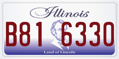 IL license plate B816330