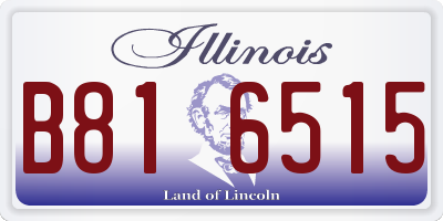 IL license plate B816515