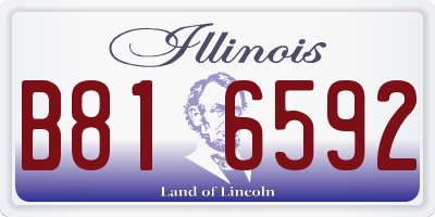 IL license plate B816592