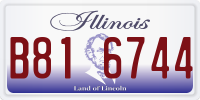 IL license plate B816744