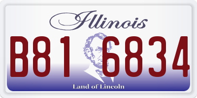 IL license plate B816834