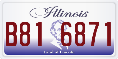 IL license plate B816871
