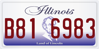 IL license plate B816983