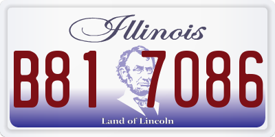 IL license plate B817086
