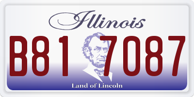 IL license plate B817087