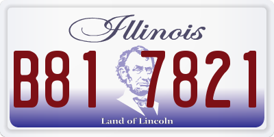 IL license plate B817821