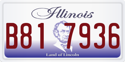 IL license plate B817936