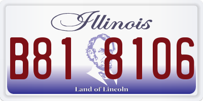 IL license plate B818106