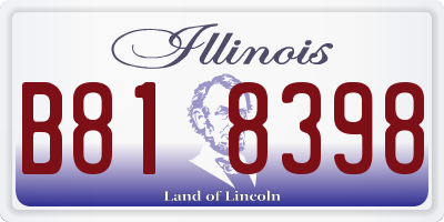 IL license plate B818398