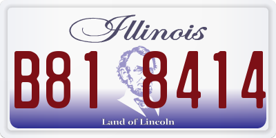 IL license plate B818414
