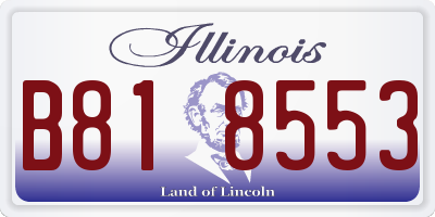 IL license plate B818553