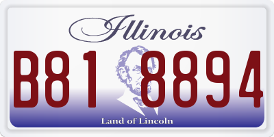 IL license plate B818894