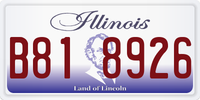 IL license plate B818926