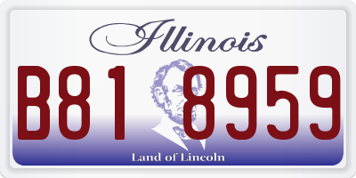 IL license plate B818959