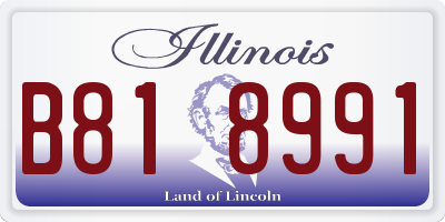 IL license plate B818991