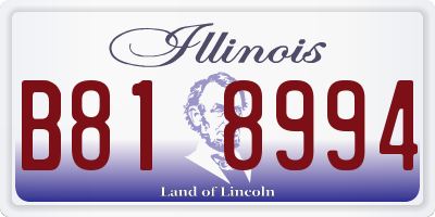IL license plate B818994