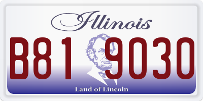 IL license plate B819030