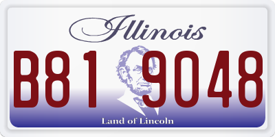 IL license plate B819048