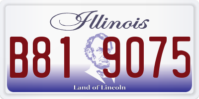 IL license plate B819075