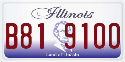 IL license plate B819100