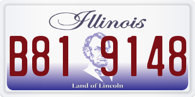 IL license plate B819148