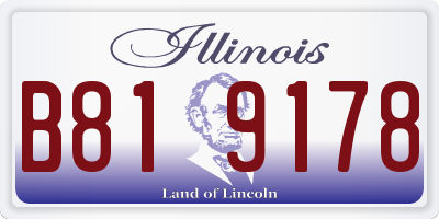IL license plate B819178