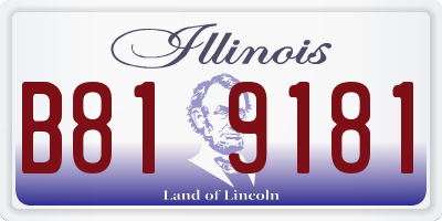 IL license plate B819181