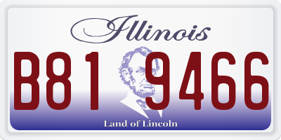IL license plate B819466