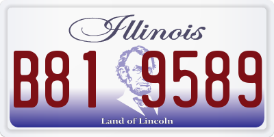 IL license plate B819589