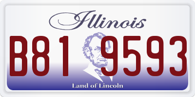 IL license plate B819593