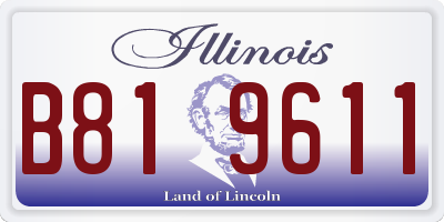 IL license plate B819611