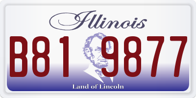 IL license plate B819877