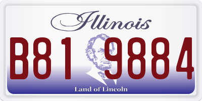 IL license plate B819884