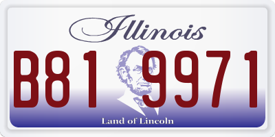 IL license plate B819971