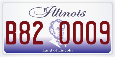 IL license plate B820009