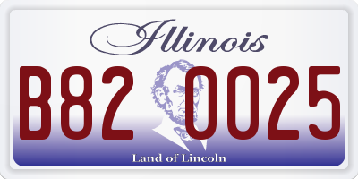 IL license plate B820025