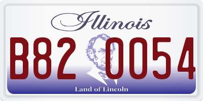 IL license plate B820054