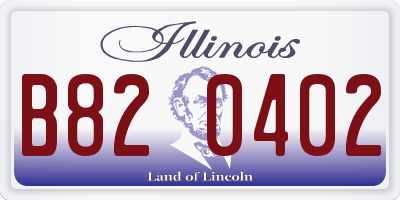IL license plate B820402