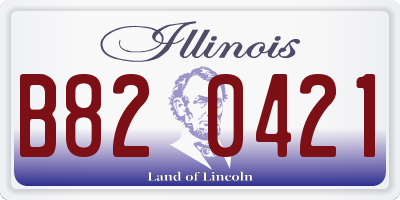 IL license plate B820421