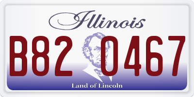 IL license plate B820467