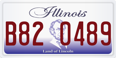 IL license plate B820489