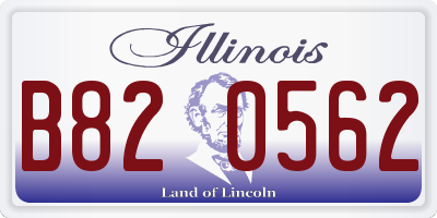 IL license plate B820562