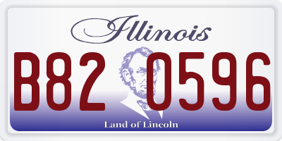 IL license plate B820596