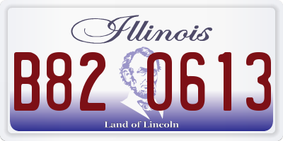 IL license plate B820613