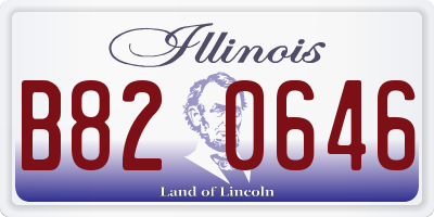 IL license plate B820646
