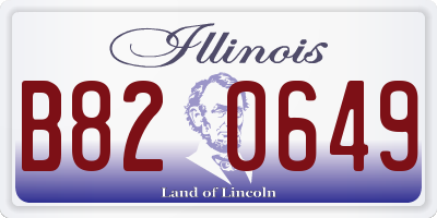 IL license plate B820649